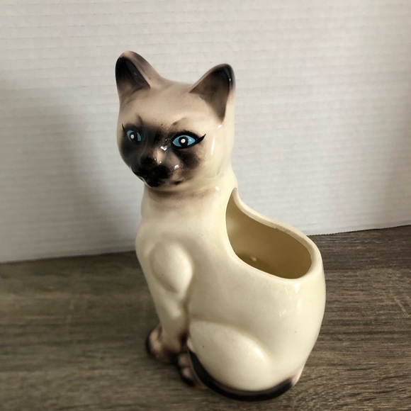 Vtg Mid Century Siamese Cat Planter - Picture 1 of 14